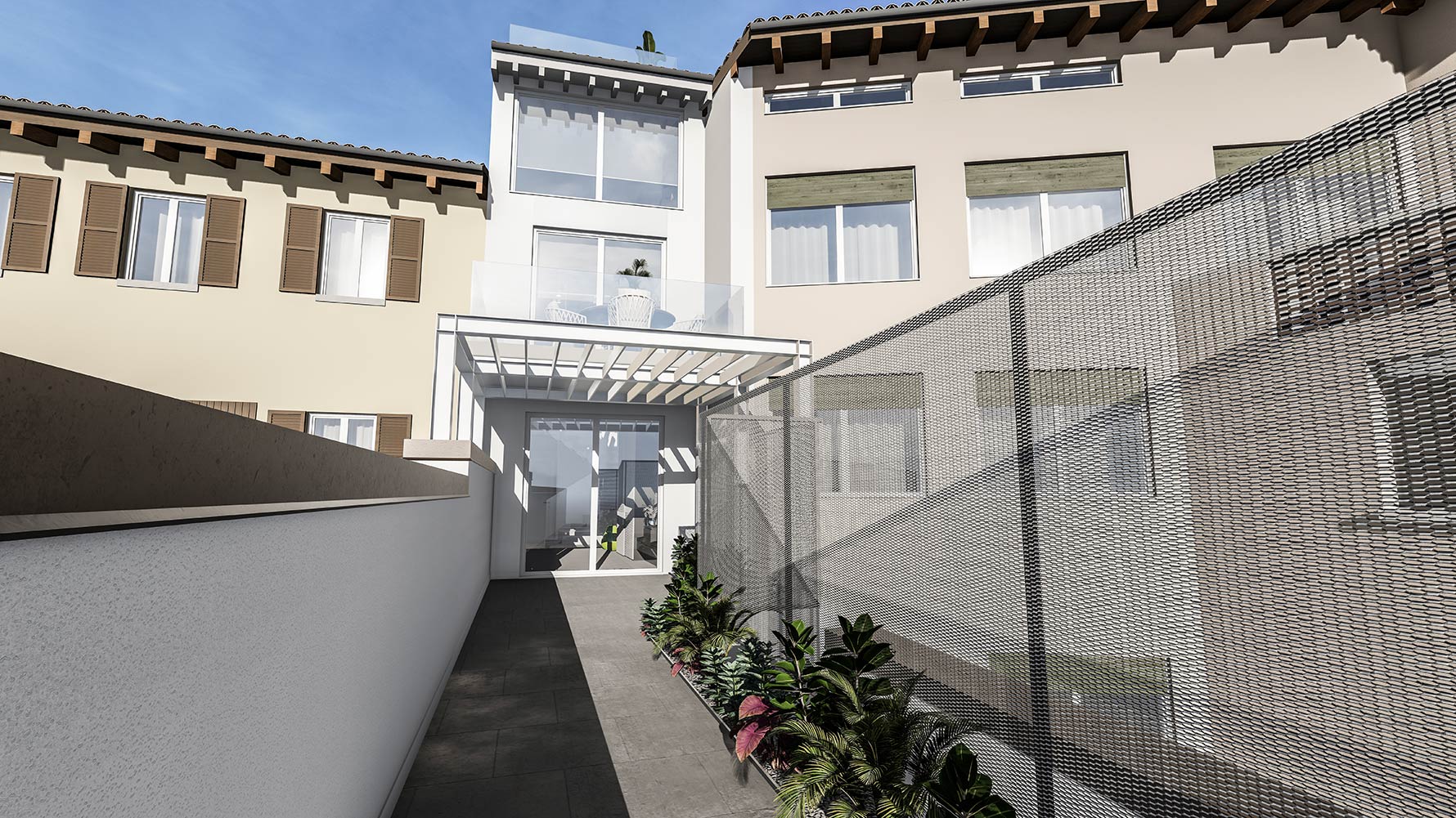 Penthouse Galleria Barchetta. Eingang Wohnung D